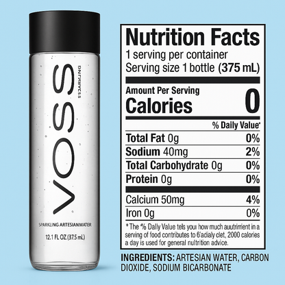 Voss Luxury Water - SPARKLING (12.7 fl oz)