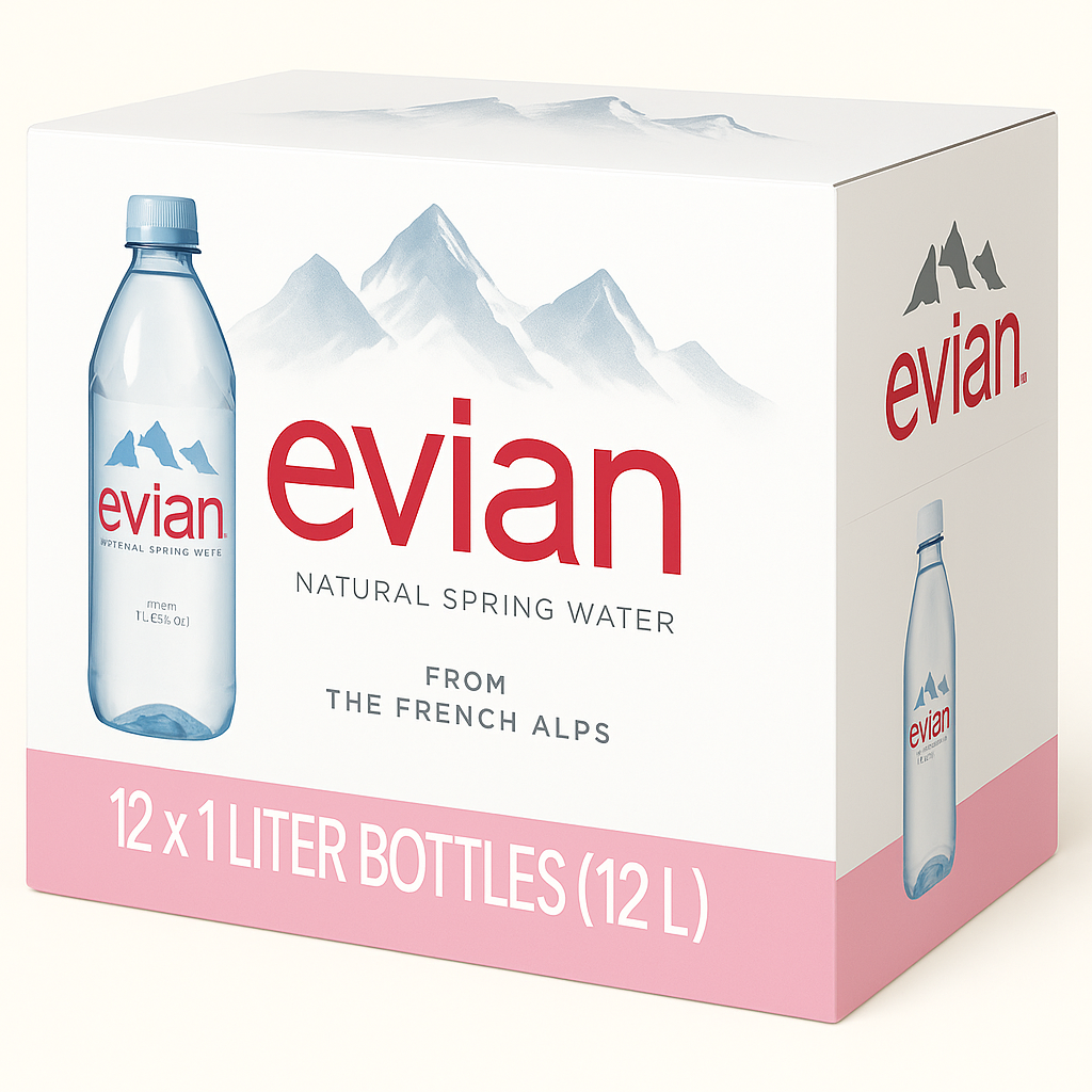Evian Water 12-Pack - STILL (33.8 fl oz)
