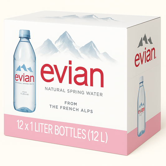 Evian Water 12-Pack - STILL (33.8 fl oz)