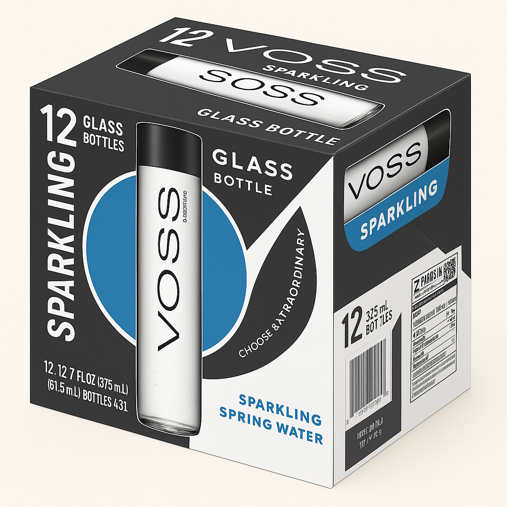 Voss Water 12-Pack - SPARKLING (12.7 fl oz)